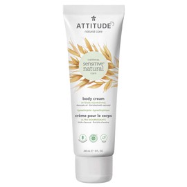 ATTITUDE Body Cream for Sensitive Skin with Oat and Avocado Oil, EWG Verified, Dermatologically Tested, Vegan, 240 mL