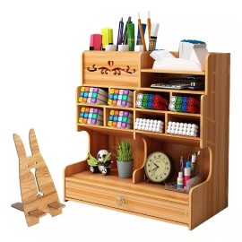 Organizadores De Escritorio Madera De Oficina Con Cajón Organizador De Escritorio Madera Con Titular De La Pluma