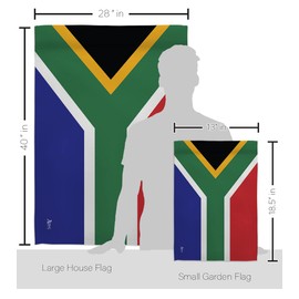 Americana Home & Garden FK140218-BO South Africa World Nationality Decorative Vertical Kit, House & Garden Flags Set w/Flagpole, Multi-Color