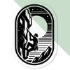 4 x Small 50mm 'Cliff Rock Climbing' Transparent/Clear Sticker Decals