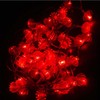 33ft/10M 80 LED Red Lanterns String Lights Battery Operated Fairy