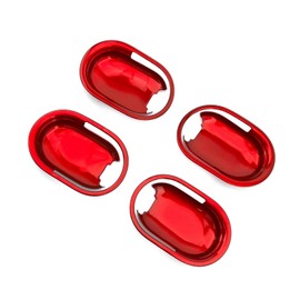 FUEISOF For Hyundai Ioniq 5 N Interior Door Handle Frame Cover Trim Protection 4 Pieces (Red)