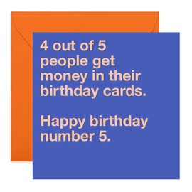 Central 23 Funny Birthday Cards for Women - '4 Out of 5 People' - Rude Birthday Gifts for Men - Birthday Card for Son or Daughter - Sister Birthday Card - Comes with Fun Stickers
