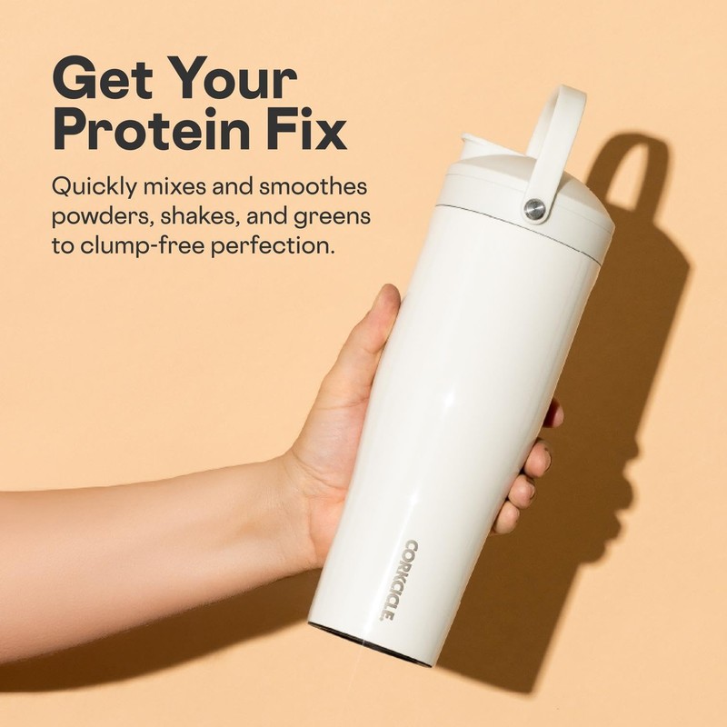 Corkcicle Protein Shaker - Built-In Agitator & Fruit Strainer Lid