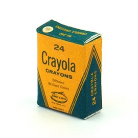 MyTinyWorld 2 x Dolls House Miniature Crayons Box From 1970s