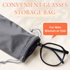 Shinylin 24 Pcs Sunglass Pouch Drawstring Microfiber Pouch Multicolor Soft