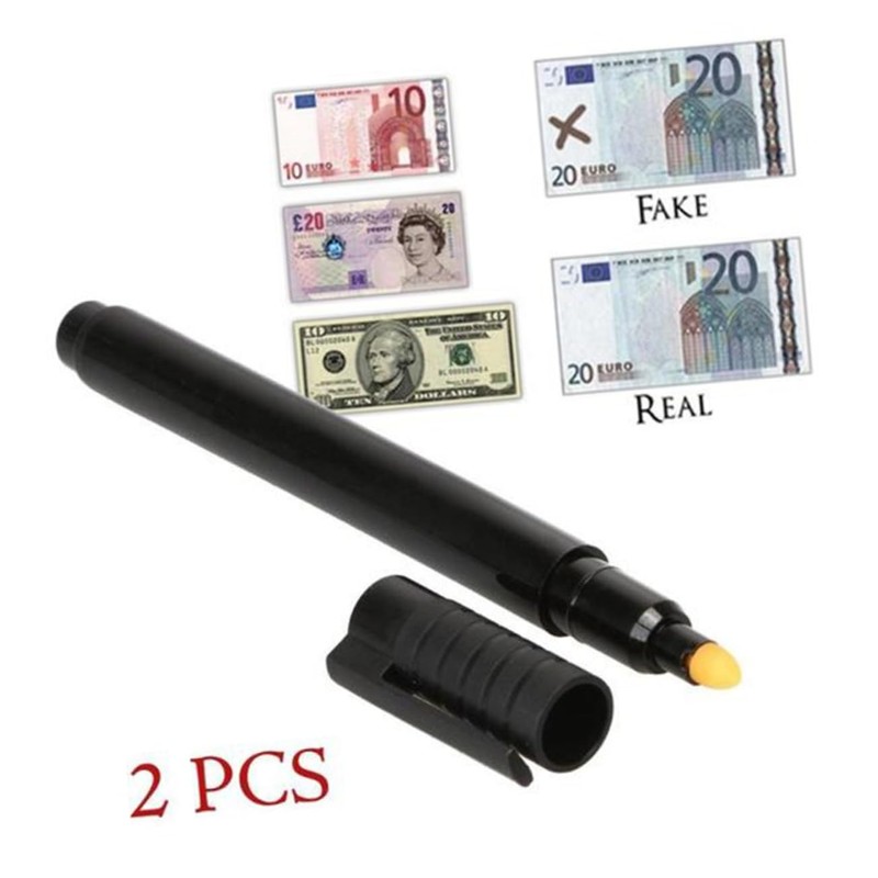 Tofficu 4pcs Money Detector Pen Portable Uv Banknote Tester for