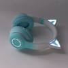 RGB Light Cat Ear Headphone, Foldable 3.5mm Wired Wireless BT