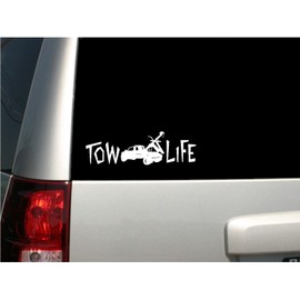 Appalachian Decals - 7" White"Tow Life" Decal - Tow Truck Driver Pride - Made in The USA