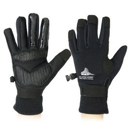 Gel Padded Thermal Gloves (1 Pair) with Wrist Straps, for Ice Figure Skating Skiing Snowboarding Winter Sports, Water Resistance Warm Flexible, Kids Adults Men & Women (Medium)