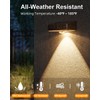 JOFIOS Solar Fence Lights Outdoor, 8 Pack, 50LM Ultra Bright,
