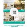 Mini Digital Thermometer Hygrometer Indoor Thermo-Hygrometer Moisture Meter (White-1 Piece)