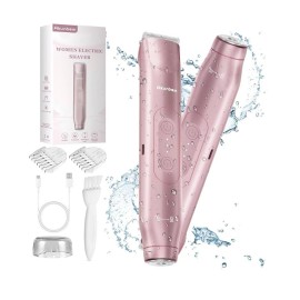 2 in 1 Women Electric Shaver Dual Head Bikini Trimmer for Women IPX7 Waterproof