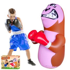 48 in Orangutan Punching Bag for Kids, Boys Punching Bags,Inflatable Dummy, Inflatable Boxing Bag, De-Stress Boxing Bag for Kids.