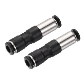 sourcing map Check Valve 6mm Inner Dia. Inline Air Tube Fitting Push to Connect Pneumatic Quick Connector for Vacuum Air Compressor Pump Black Pack of 2