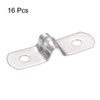 sourcing map 5mm(0.2") Rigid Pipe Strap, 2 Holes Tube Strap