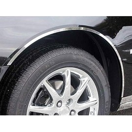 Upgrade Your Auto 4pc. Luxury FX Steel S. 7/8" Fender Trim w/3M&Gasket for Buick Lucerne 4D 06-11