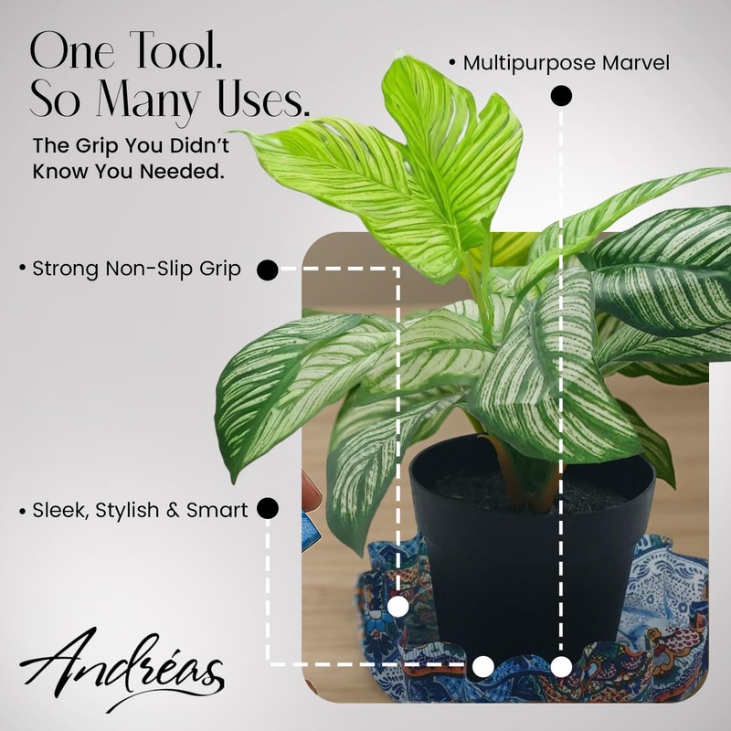 Andreas Silicone JO-63 Non-Slip 6.25" Jar Opener, Easy Lid Opener,