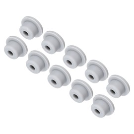 QUARKZMAN Hochtemperatur-Silikonstecker, Durchmesser 17 mm / 0,67 Zoll, T-förmige Gummistopfen, grau, 10er-Pack (Außendurchmesser 25 mm / 0,98 Zoll)