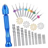 Gadpiparty 1set Precision Pin Vise Mini Drill Set with Swivel