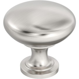 Amerock | Cabinet Knob | Satin Nickel | 1-1/4 inch (32 mm) Diameter | Edona | Drawer Knob | Cabinet Hardware (Pack of 10)