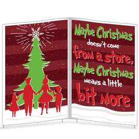 VictoryStore Christmas Yard Decorations: Maybe Christmas Doesn't Come From A Store Maybe Christmas Means A Little More Yard Card with 4 EZ Stakes, 19977