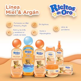 Ricitos de Oro - Loción Desenredante Miel y Argán, Brillo Sedoso, 125 ml