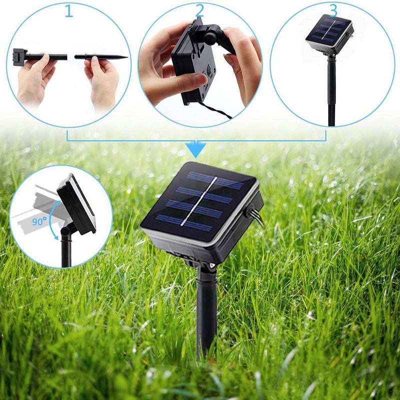 ASFSKY Dragonfly Solar Lights Outdoor 50 LED Dragonfly Lights Waterproof