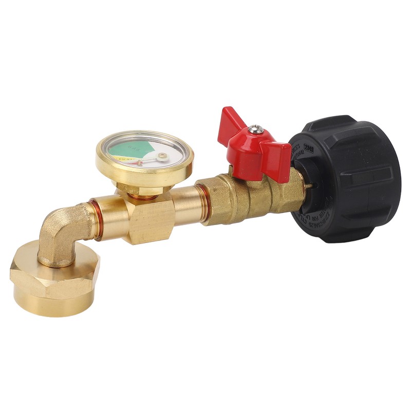 Propane Refill Adapter with Pressure Gauge and On Off Control