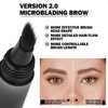 Liquid Eyebrow Brush, Drop Shape Angled Liquid Microblading Eyebrow Pen,