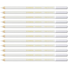 STABILO"CarbOthello" Chalk Pastel Colouring Pencil - Grey/White (Pack of 12)