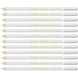 STABILO"CarbOthello" Chalk Pastel Colouring Pencil - Grey/White (Pack of 12)