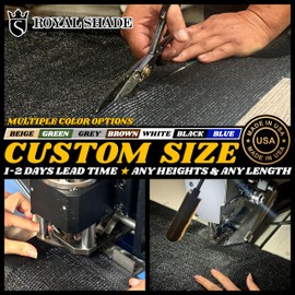 Royal Shade Custom Size 6' x 78' Black Fence Privacy Screen Windscreen Cover Netting Mesh Fabric Cloth - Cable Zip Ties Included (We Make Custom Size)