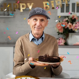 Belillpipi Gifts for Men, Birthday Gift for Grandpa Dad, Baseball Cap Men's Retirement Gift for Men, Christmas Gifts, Father's Day Gift, Football Gifts Cap Funny, 100% Cotton, Black-60 Years