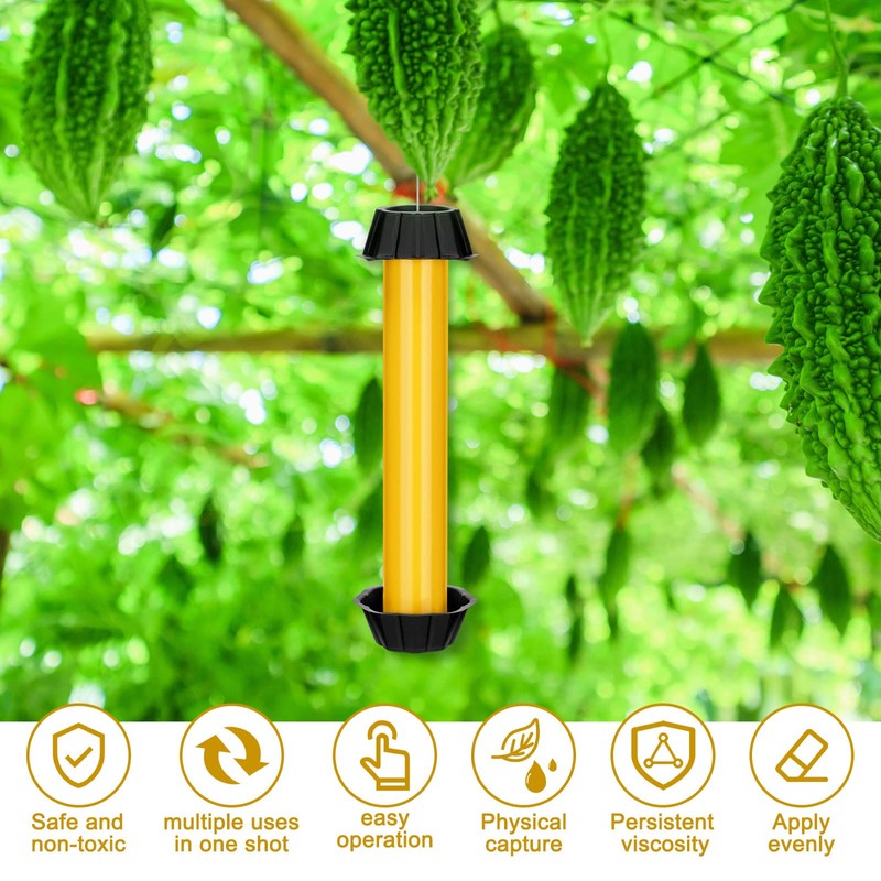Qualirey Fly Traps for Indoor Outdoor Hanging Fruit Fly Stick