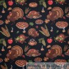 Signature BonEful Fabric FQ Cotton Quilt Black Red Apple Brown