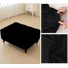 Aunite PU Leather Ottoman Cover,Waterproof Rectangle Footrest Covers,Stretch Soft Ottoman
