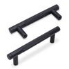 BUKOBYHE 15 Pack 3 Inch(76mm) Matte Black Cabinet Handles Black