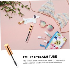 Ipetboom 20pcs Empty Eyelash Cream Containers Transfer Pipettes and Funnels for Portable Mascara Tubes Eyelash Wands for Travel and Makeup Use