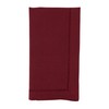 SARO LIFESTYLE Hemstitched Border Dinner Napkin (Set of 12), Burgundy,