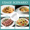 Pack of 6 Stainless Steel Spork Spork, Long Salad Spoon,