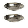 blntackle76 Set of 2 Stainless Steel Plates 22 cm Stable