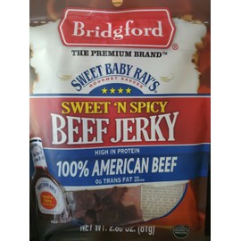 Sweet Baby Ray's Bridgford Premium Beef Jerky - Sweet Baby Rays Gourmet Sauces - Sweet N Spicy