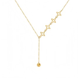 BUSAGEOLAN Lariat Star Necklace for Women Dainty Gold Star Pendant Necklaces 14K Gold Plated Drop Y Necklace for Women Adjustable Jewelry Trendy Accessories For Womens Gift