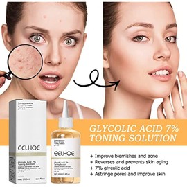 Glycolic Acid 7% Toning Resurfacing Solution,Glykolsäure Peeling 7%-ige -Lösung, Feuchtigkeitsspendendes Hautpflegeserum, Hautunreinheiten, Befeuchten und Stärken Sie Ihre Haut (2 Stücke)