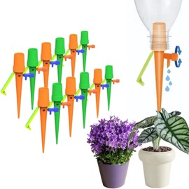 12 Pcs Adjustable Plant Self Watering Devices Stakes Automatic Plant Waterer Life Support Self-Waterer Drip Irrigation for Outdoor & Indoor