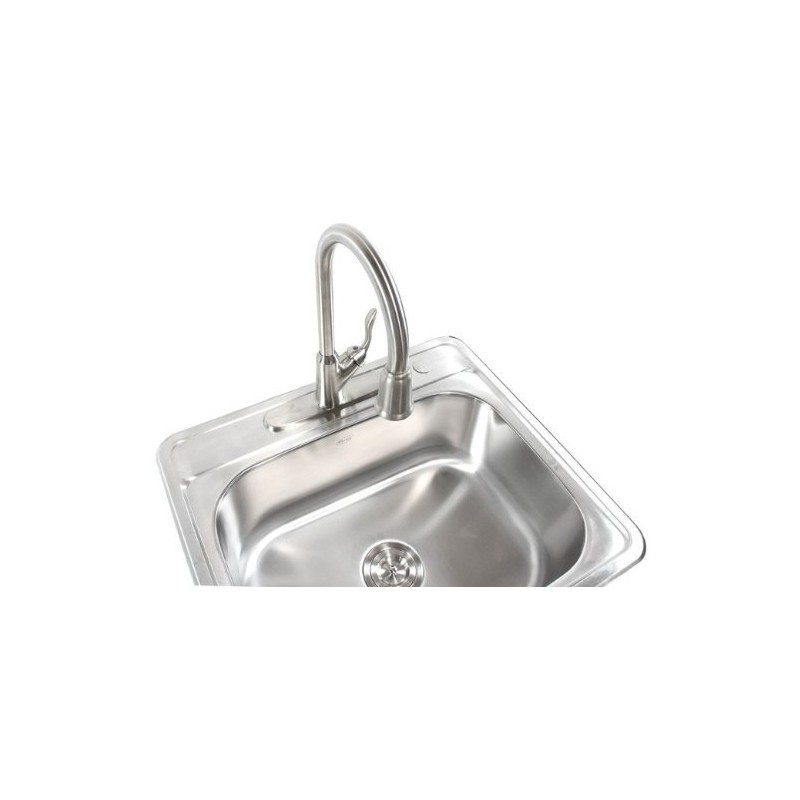 eModernDecor Inc. 25 Inch Top-Mount/Drop-In Stainless Steel Kitchen Island/Bar Sink