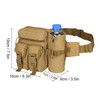 Unisex Waist Bag Bottle Pocket Waterproof Wearproof Lightweight Large Capacity