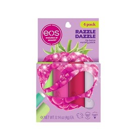 eos Set de regalo de bálsamo labial: Razzle Dazzle, hidratante labial de edición limitada, paquete variado, 0.14 onzas, paquete de 4