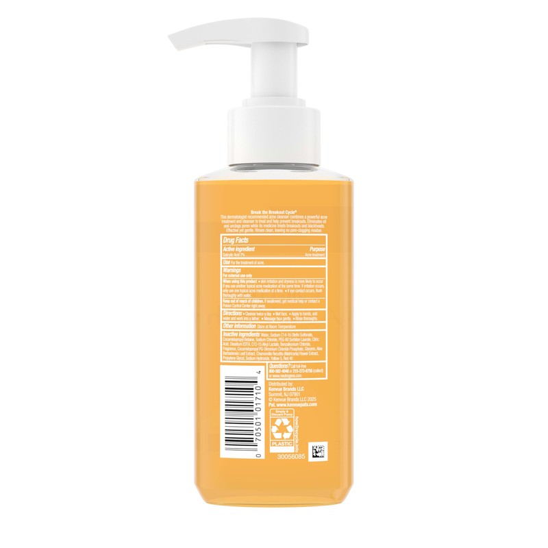Neutrogena Oil-Free Acne Face Wash, Breakout Prone Skin Facial Cleanser